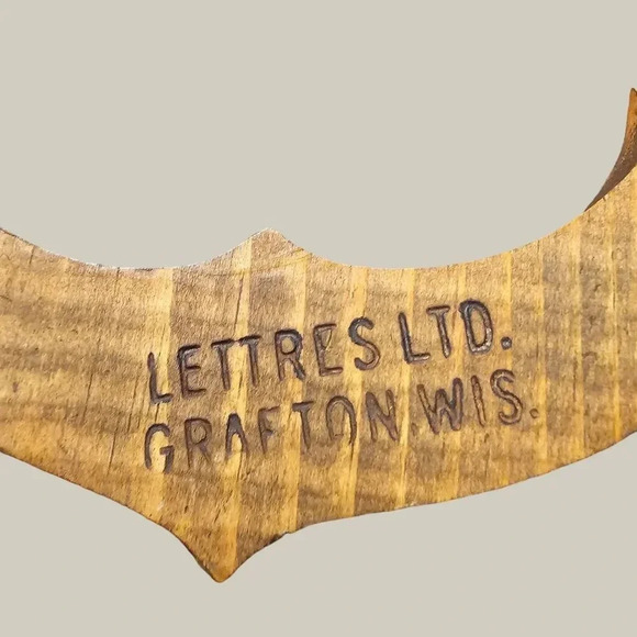 Floral Folk Art Handpainted Wood Carved Letter "G" Made in  USA Signed by Artist - Picture 4 of 10